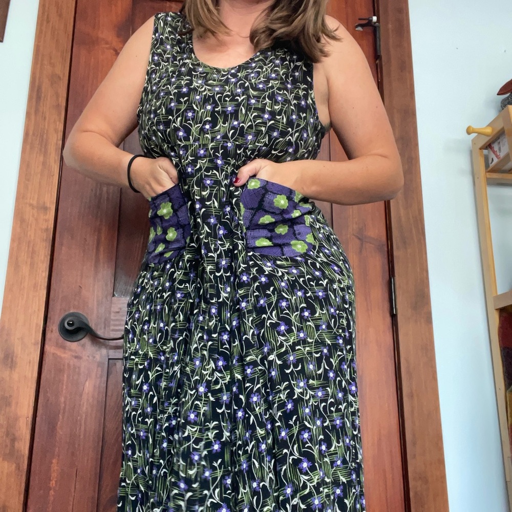 Fun purple and green vintage dress